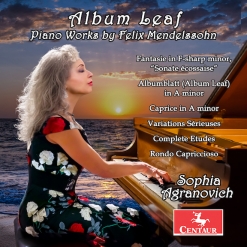 Cover image of the album Album Leaf: Piano Works by Felix Mendelssohn by Sophia Agranovich