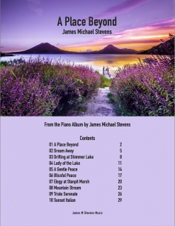 Cover image of the songbook A Place Beyond by James Michael Stevens