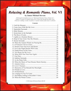 Cover image of the songbook Relaxing & Romantic Piano, Vol. VII by James Michael Stevens