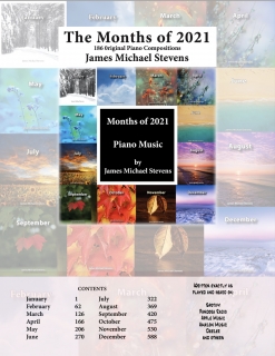 Cover image of the songbook The Months of 2021 by James Michael Stevens