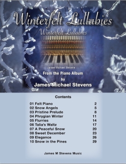 Cover image of the songbook Winterfelt Lullabies by James Michael Stevens